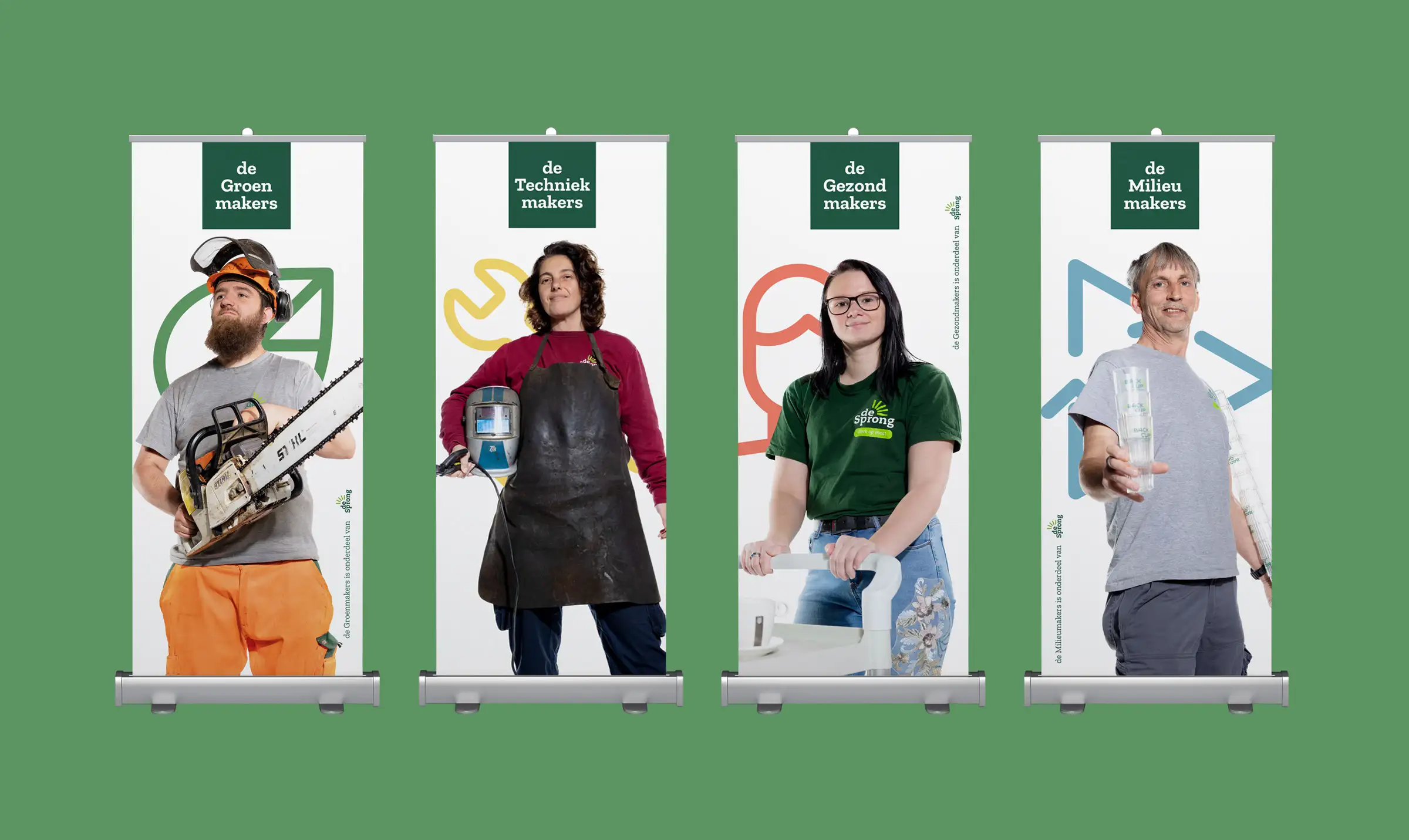 De sprong rollup banners